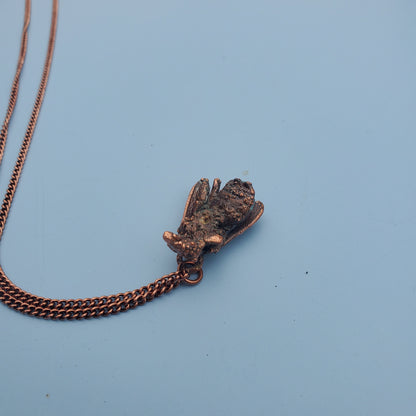 Copper Bee Necklace Metal Bee Necklace Copper Electroformed Real Insect Jewelry Carpenter Bee Necklace Real Bug Necklace Science Teacher